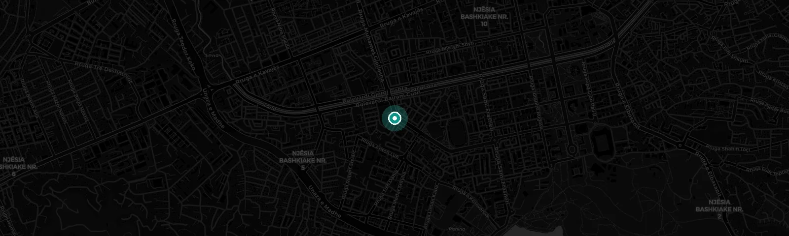 Mappa di Tirana con la posizione di Eco Smile Dental, Rruga Sulejman Delvina